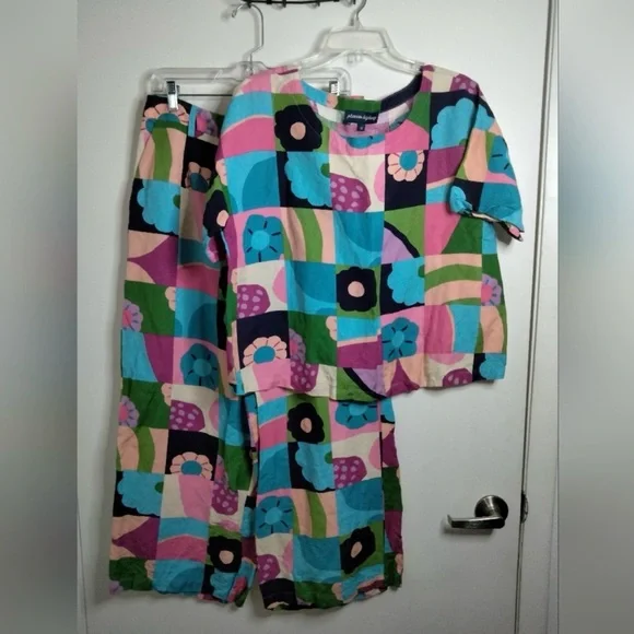 Princess Highway (Size AU14) Multicolor Patchwork Top & Bottom Matching Set - Picture 2 of 15